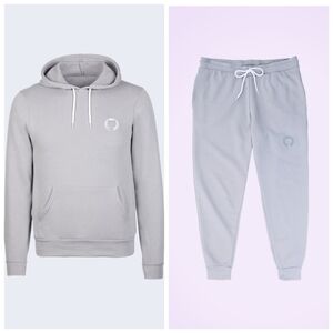 Gray Hoodie and Sweatpants Set